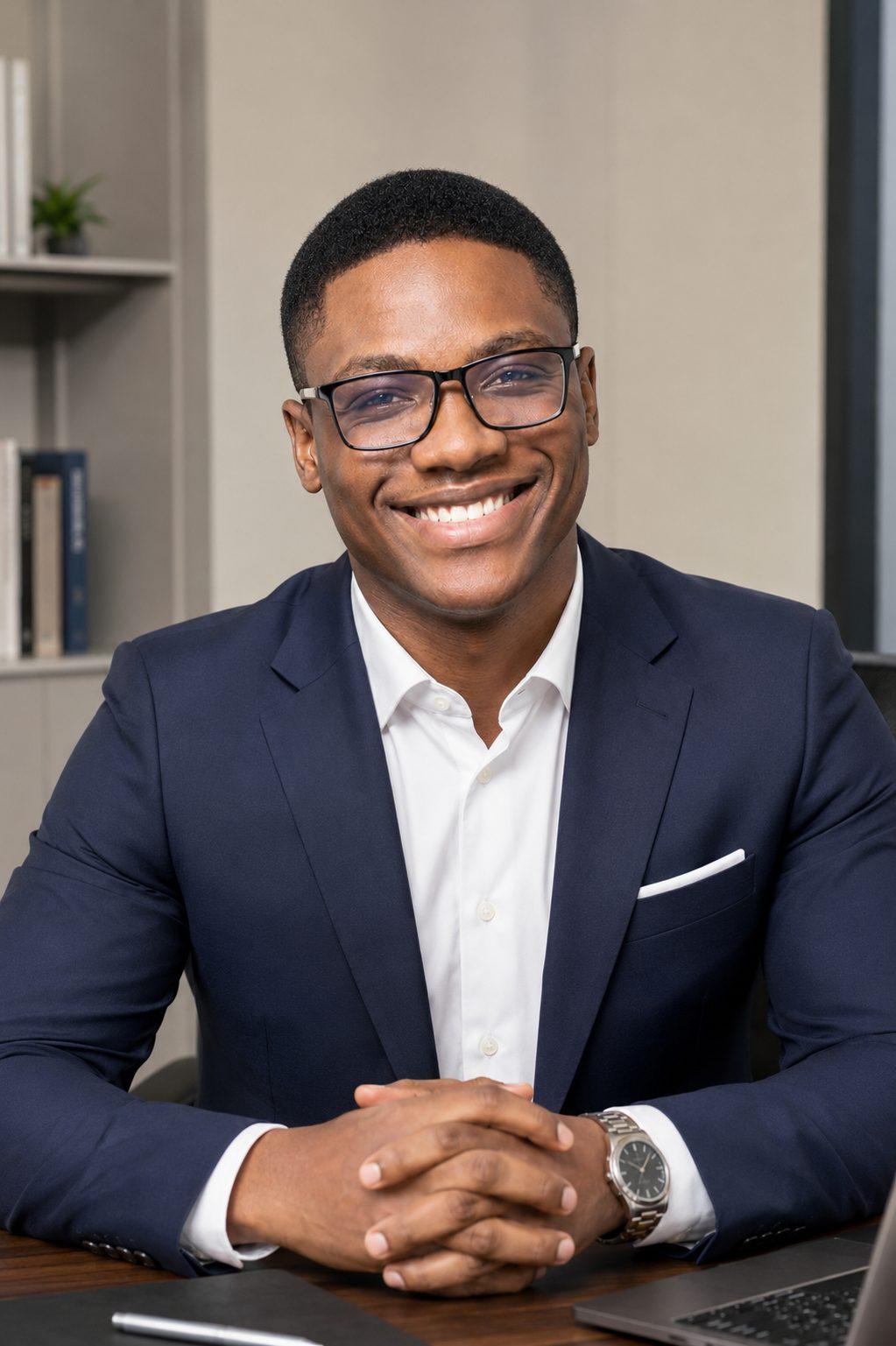 Portrait of Mathias Iyanda, Co-Founder of JEM Search & Apply